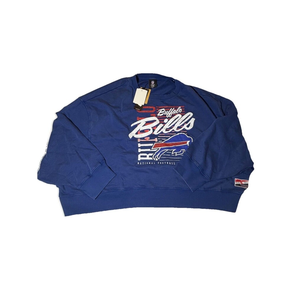 New Buffalo Bills Womens Crewneck Sweatshirt XXL Blue NFL Team Apparel New Era
